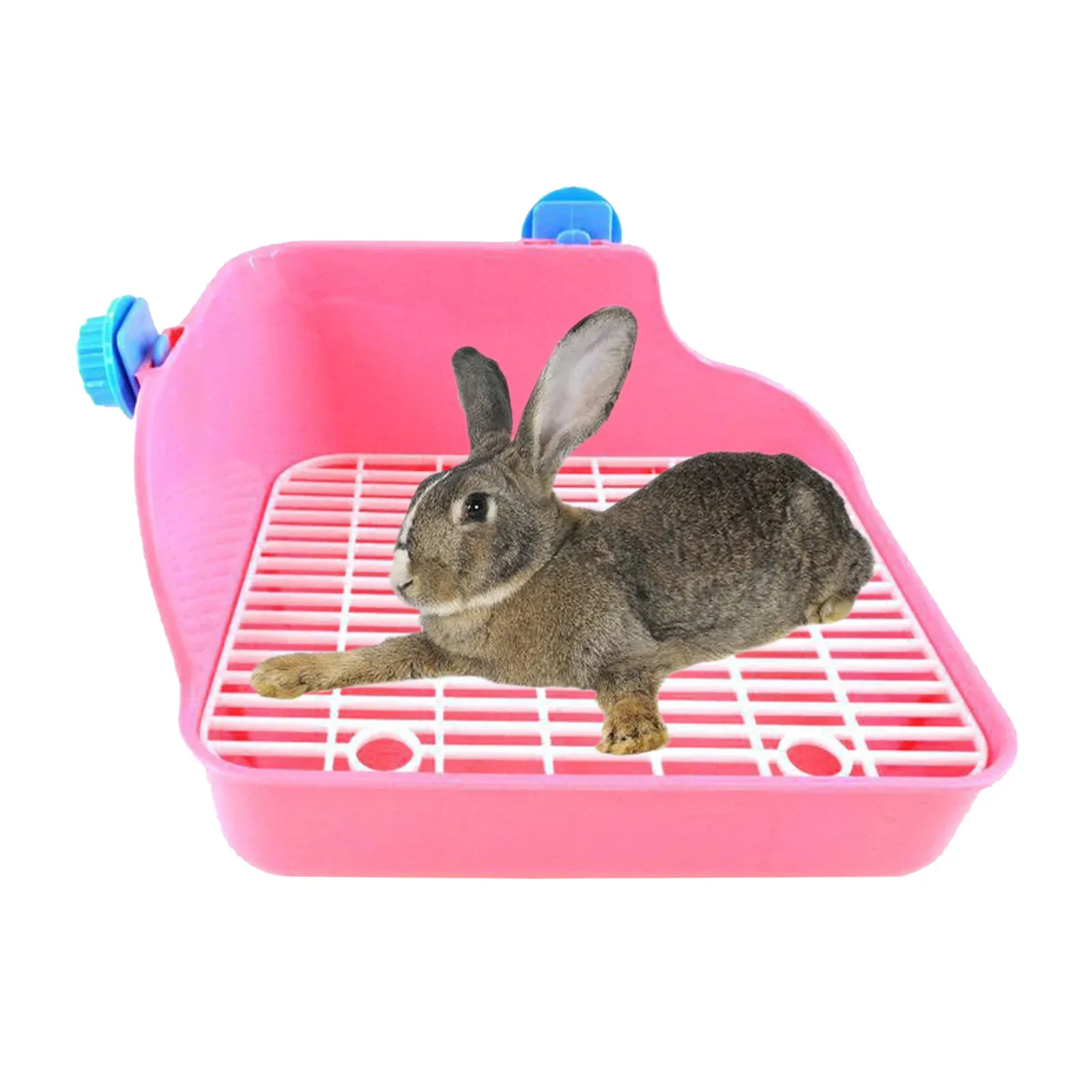 Boîte à litière pour animaux de compagnie Square Shape Toilet de lapin Plateau de litière pour petits animaux pour lapin chinchilla Guinée Pig Hamster