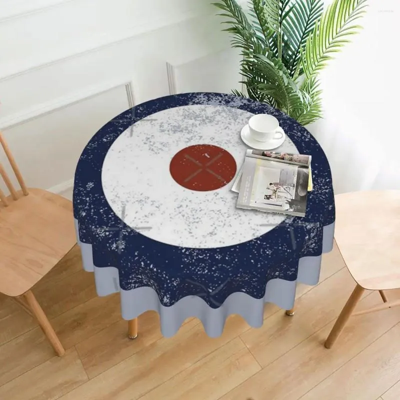 Table Cloth RAF Type A Roundel Tablecloth 60in Diameter 152cm Wrinkle Resistant Decorative Border Festive Decor