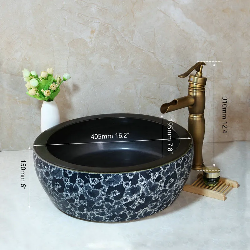 Monite Ceramic Basen Basen Statel Vacity Vanity Zlew Mikser Basen Basin Walkbasin Brass Kaucet Zestaw bez nadmiernego przelotu