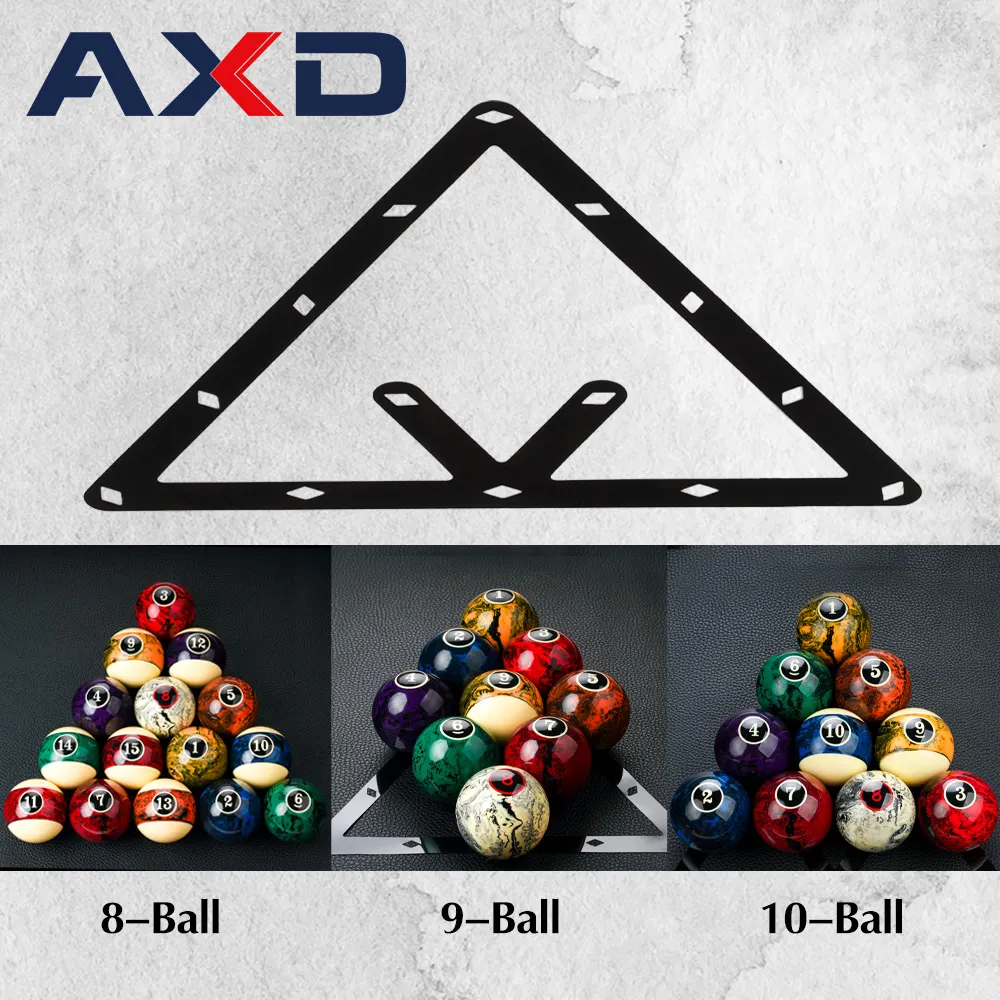 Triangle De Billard Bois Massif - 32x29x3,2 Cm, Finition Rouge Vin - Pour Billard Anglais Et 9-ball, Support Stable Et Précis - 8