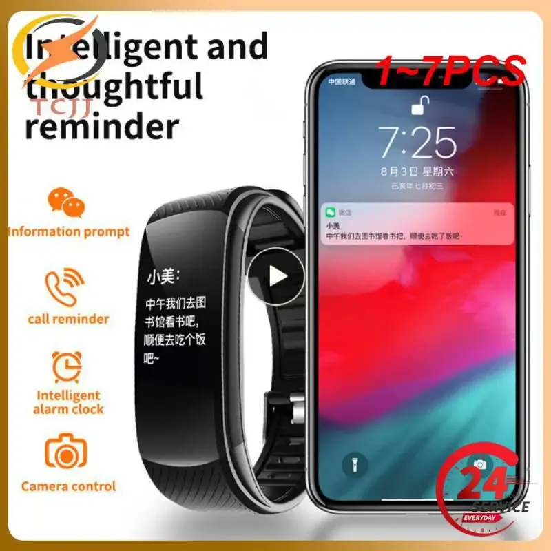 Wristbands 1~7PCS Smart Wristband Fitness Tracker Bracelet Fit Men Women Kid Smartwatch Sport Waterproof Connected Heart Rate Smart Watch