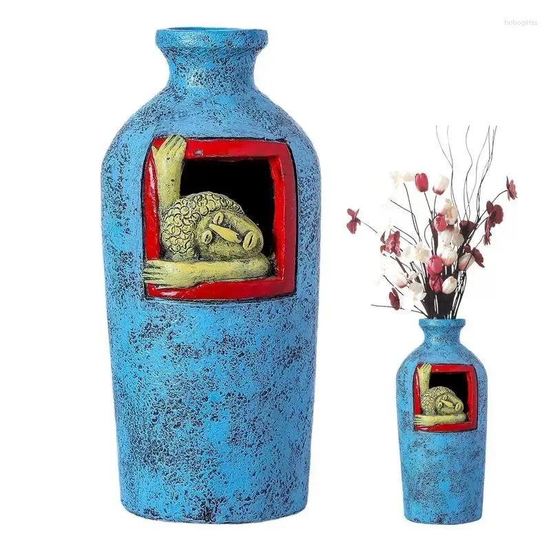 Vases en résine Vase Vase à la maison décorative de chambre durable décor créatif art central de table décoration pour la vie de chambre à coucher de mariage