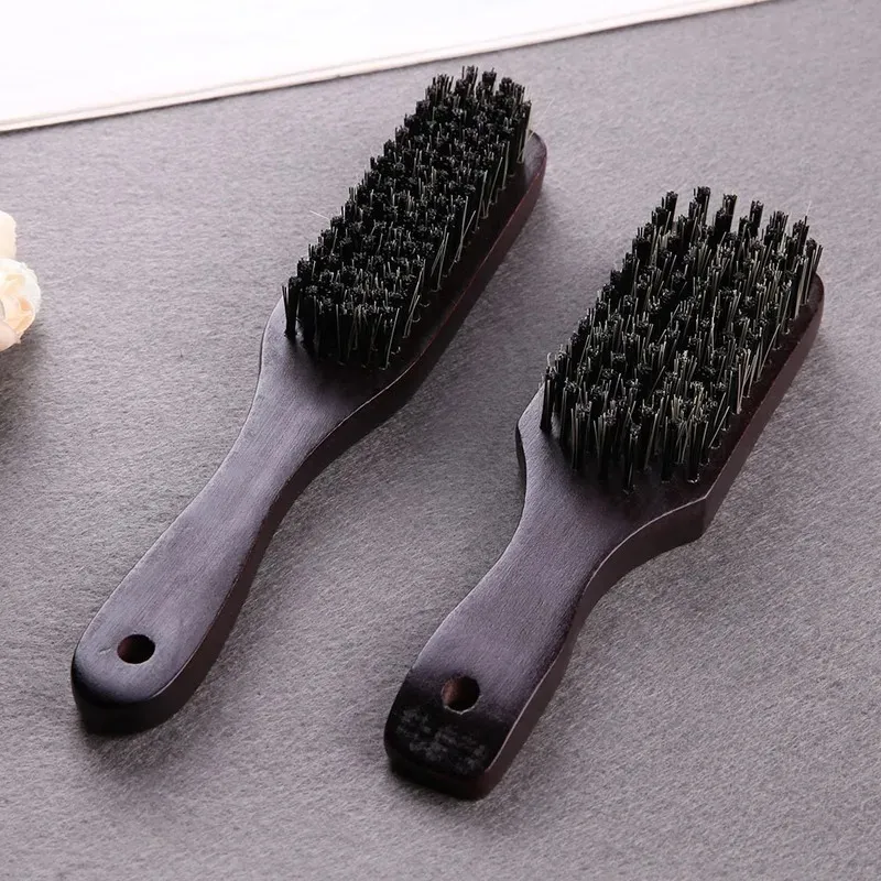 Barber Wood Handle Hairdressing Soft Hair Cleaning Brush Retro Neck Duster Broken Remove Comb Hair Styling Salon Tools