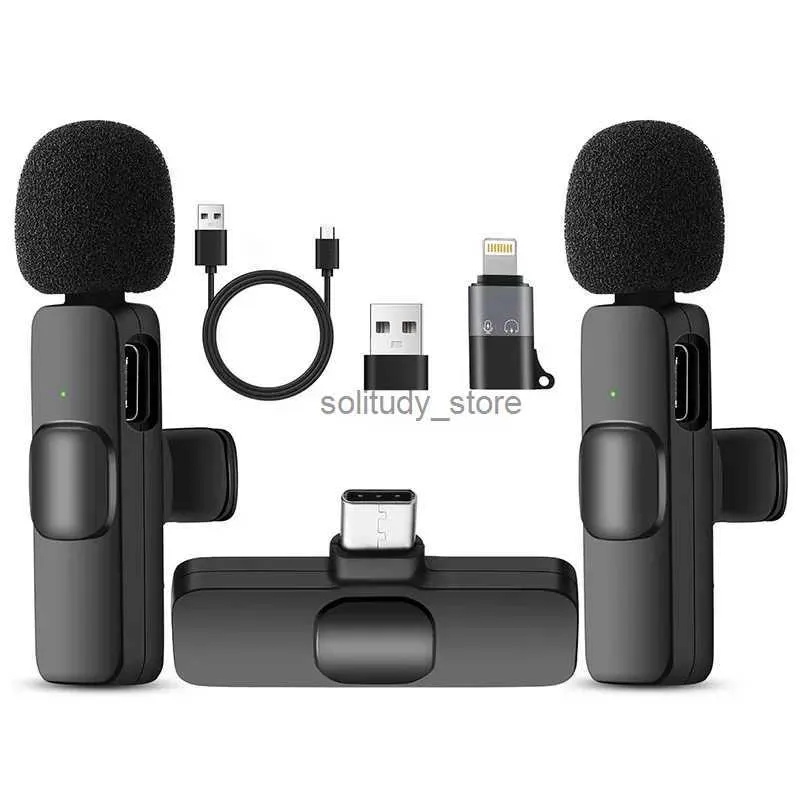 Mikrofone Mini Tragbare drahtlose Krawatte Mikrofon Lavalier für iPhone Android Mobile Interviews Aufnahmen Live Streaming Vlog Broadcastinq geeignet