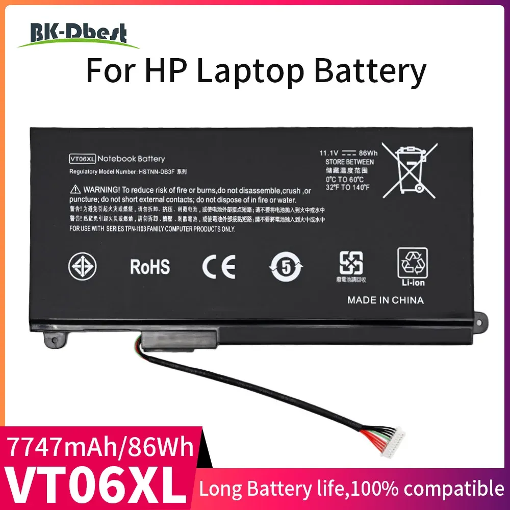 Batterijen BKDBest 86Wh VT06XL Laptop Batterij voor HP Envy 173000 17T3000 TPNI103 HSTNNIB3F VT06 VT06086XL 657240171 657240251VT06XLL