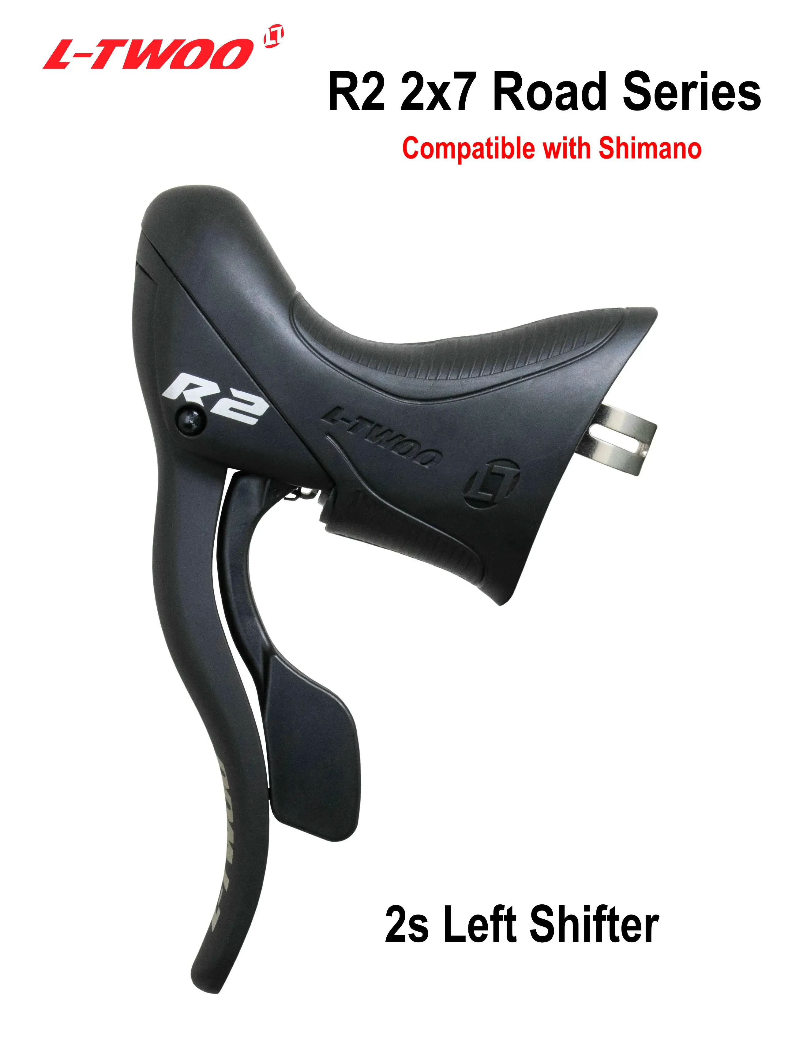 2x7 Road Bike Shifter LTWOO R2 2x7 Speed Brake Shifter Compatible with Shimano A070 2X7 Rear Derailleur Front Derailleur for Road Bike