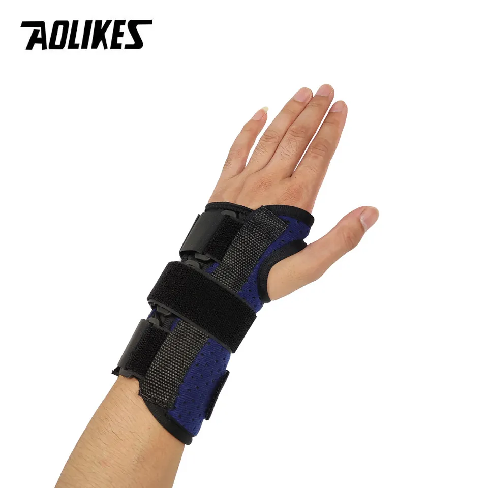 AOLIKES 1PCS Breathable Sprain Forearm Splint Wrist Protector Gym Crossfit Carpiano Tunnel Wristbands Wrist Support Brace Strap