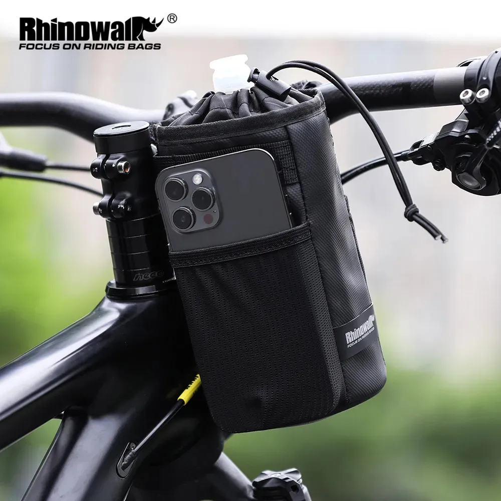 Rhinowalk Bike Bag guitã Bolsa de caule de ciclismo Bolsa de garrafas de água de água Montagem de chaleira isolada Touring Touring Pack Mtb pacote