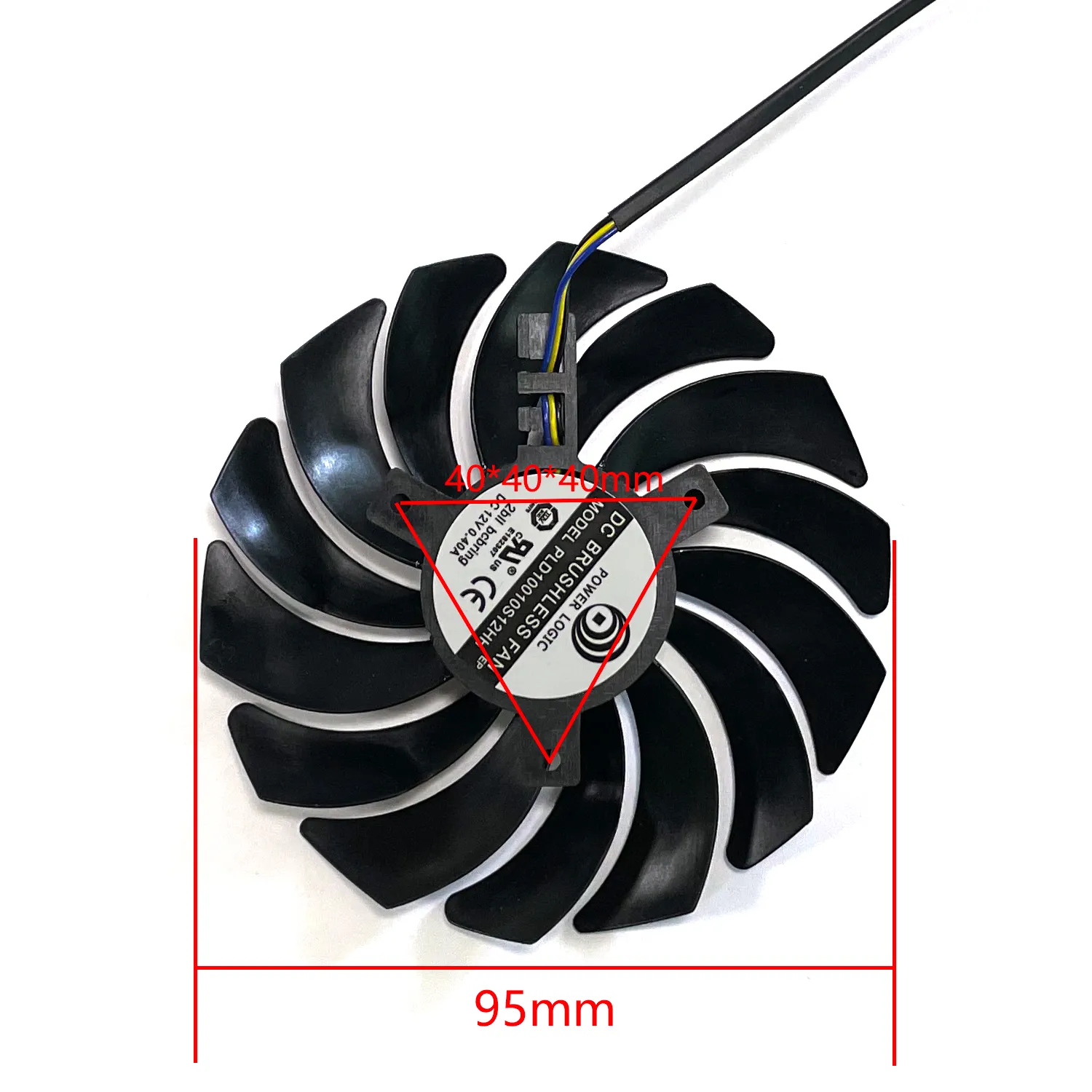 95mm 4pin PLD10010S12HH DC12V 0.40A لـ MSI RX470 480 570 580 GTX1080TI 1080 1070 1060 GAMING GRATH CARDIC CARDING FAN PLD10010