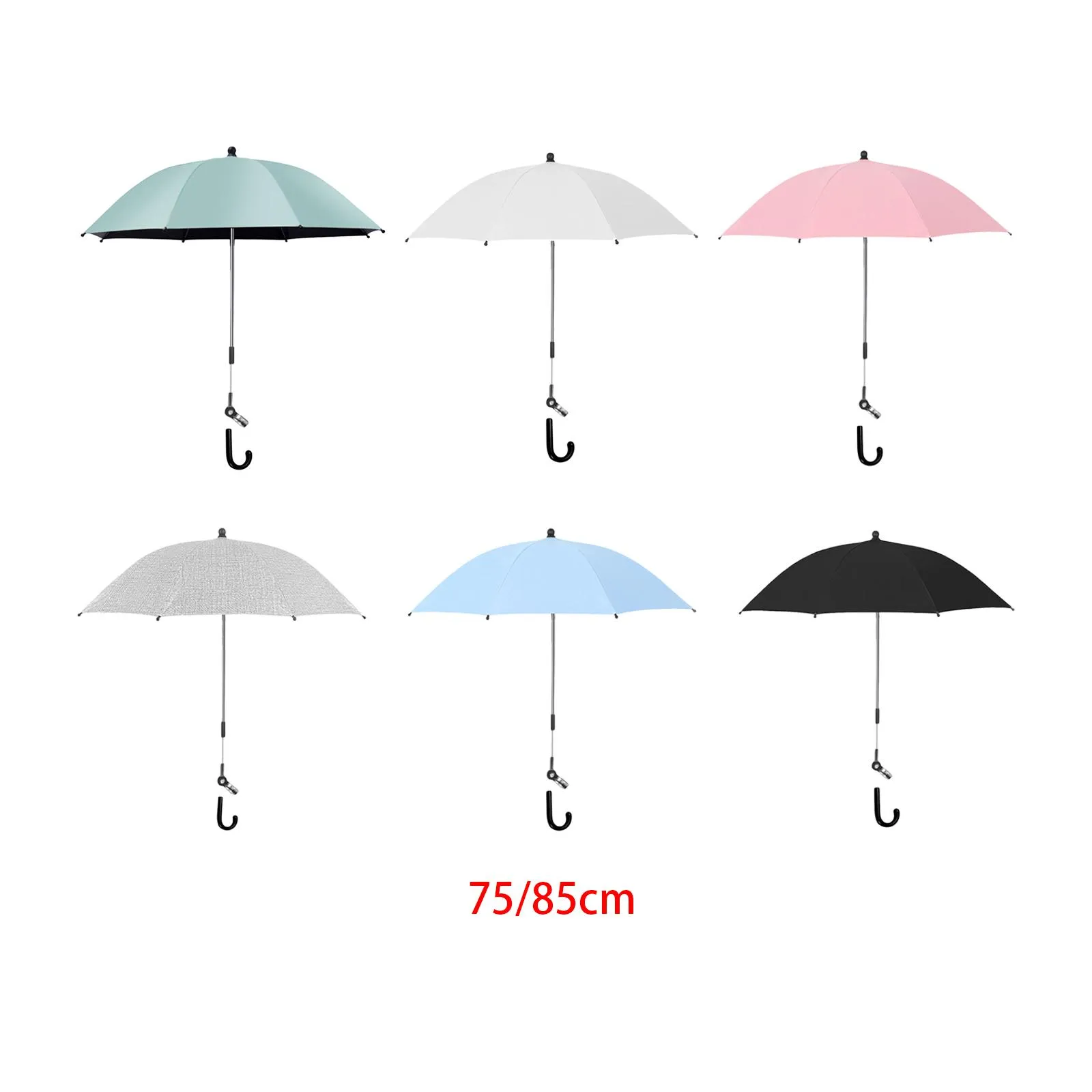 Carrinhos de bebê parasol 360 guarda -chuva de praia ajustável para crianças carnudas