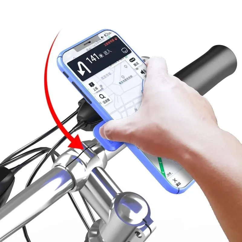 Neue Motorradfahrrad-Telefonhalter schockresistente MTB-Fahrrad-Scooter-Fahrrad-Lenker-Sicherheit Schnellsperrunterstützung Telefon-Standbike-Lenkermontage