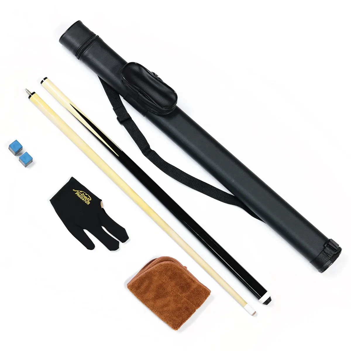 Preço da fábrica 1/2-PC Pool Cue 57inch com kit de estojo de bolsa de bilhar 240407