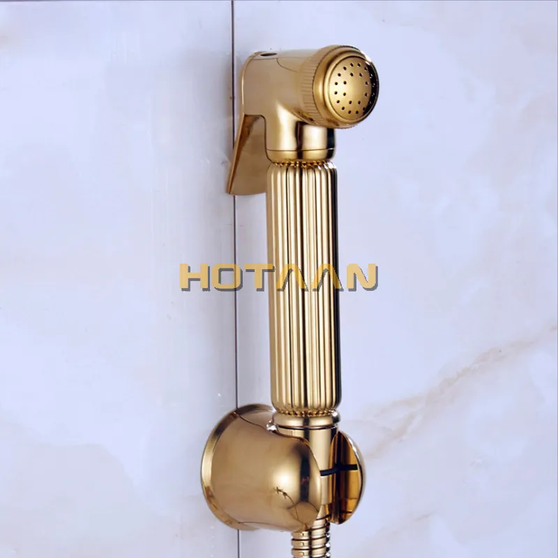 HOTAAN Copper Toilet Hand Held Bidet Faucet Sprayer Bidet Set Sprayer Gun Toilet Spray For Bathroom Self Cleaning Shower Head