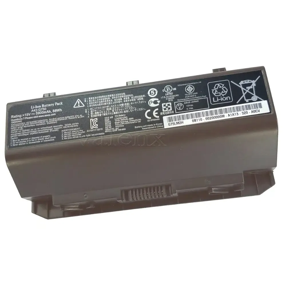 Batteries 15V A42G750 laptop battery for ASUS ROG G750 Series G750J G750JH G750JM G750JS G750JW G750JX G750JZ CFX70 CFX70J