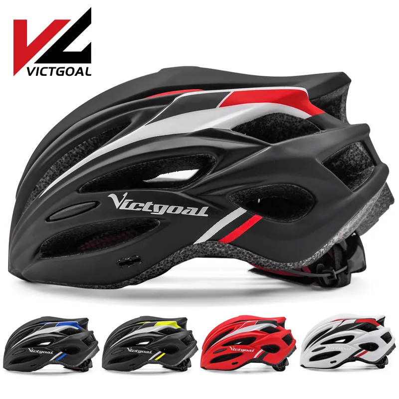 Victgoal Bike Helmet voor volwassen mannen Women Licht Licht Ultralicht Veiligheidsfiets Helmen Visor MTB Mountain Road Cycling Accessories