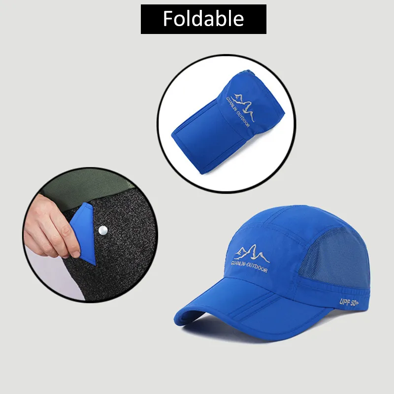 Breathable Quick-Drying Foldable Baseball Cap for Outdoor Activities ...