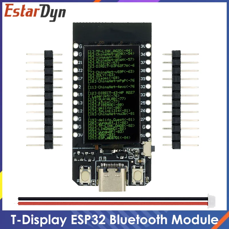 wholesale T-Display ESP32 WiFi And Bluetooth-Compatible Module Development Board 1.14 Inch LCD Control Board for Arduino