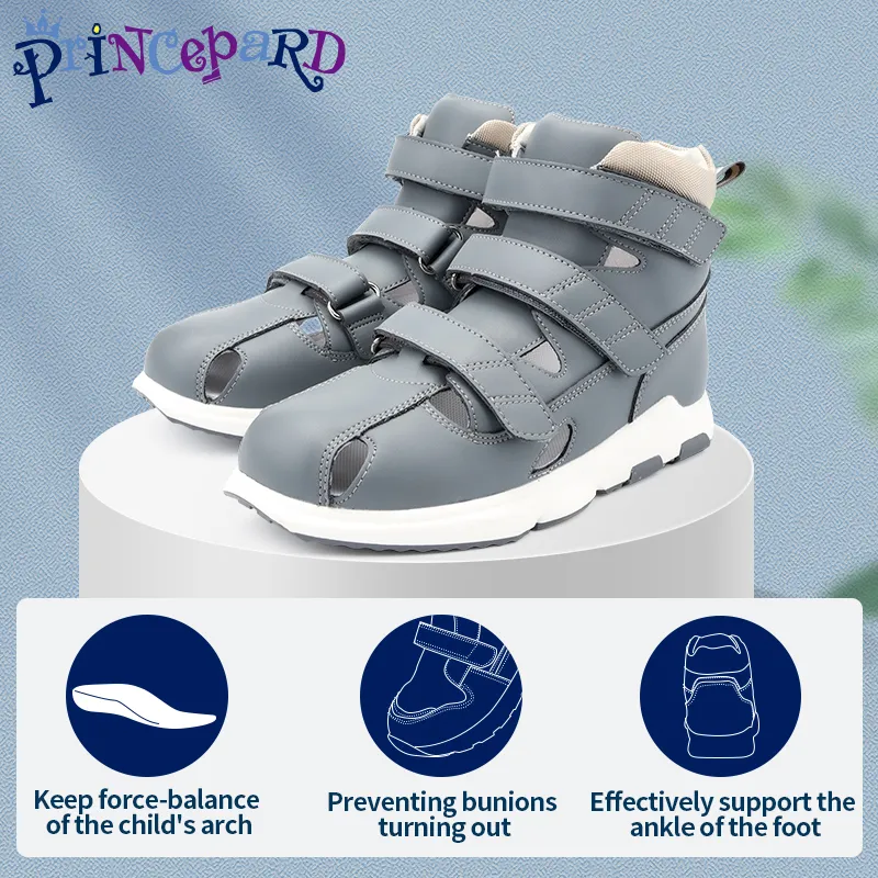 Kids orthotic sandals Princepard 2022 Été Pieds plats Club Polon First Walking Support Corrective Chaussures Taille EU 32-37