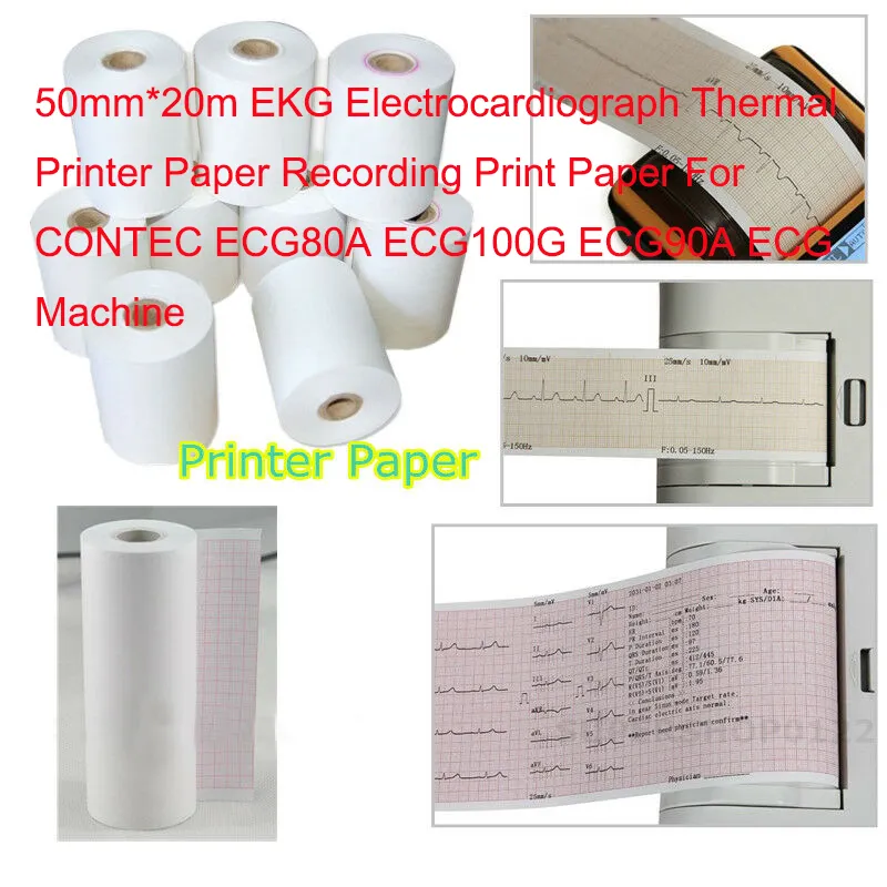 thumbnail image 2 of CONTEC ECG Paper Roll For ECG600G Electrocardiograph – 110mm X 20m – 69450401 2 of 5