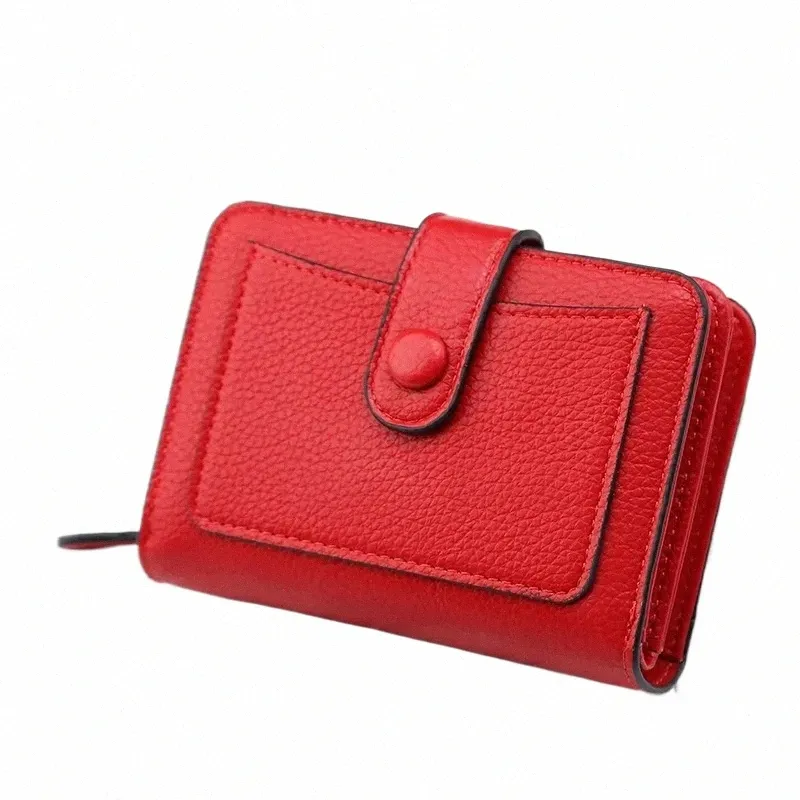 Femmes portefeuilles 2023 Nouvelle marque de luxe Red Black Small Small Mini Purse Hasp Card Holder Lady Wallet Zipper Femme en cuir Boucle N7VI #