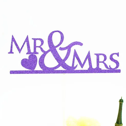 1pc Multi Colours Mr. Love Wedding Cake Flag Topper Cake Flags per il compleanno Anniversario di matrimonio Decor decorazioni per torta