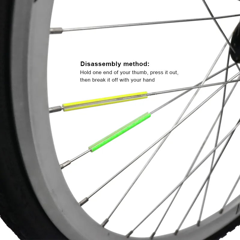 Cykel reflekterande hjulkante talade säkerhet VARNING ÅTGÄRG BIKE LJUS REFLEKTOR
