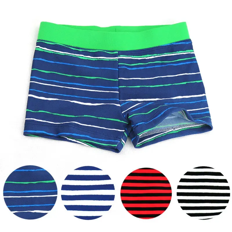 2020 Neue Sommerkleidung Kinder Jungen schwimmen süße gestreifte Trunks Kinder Schwimmen Shorts Jungen Strand Swimwears Jungen Kleidung 4 Farben