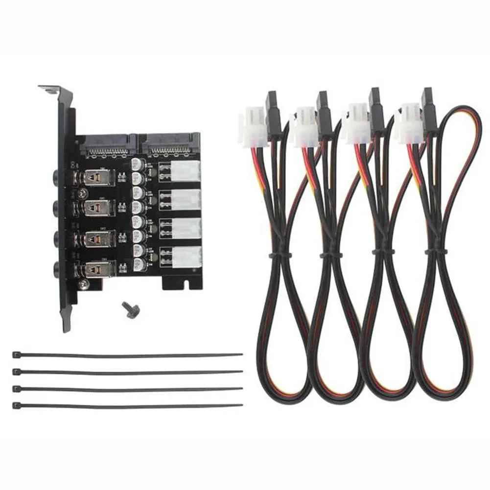 Carte HDD Switch di controllo dell'alimentazione Discorso rigido Selettore di espansione PCI SCHETTRO SSD Controllo alimentazione a 4 bit con cavo SATA per computer PC desktop