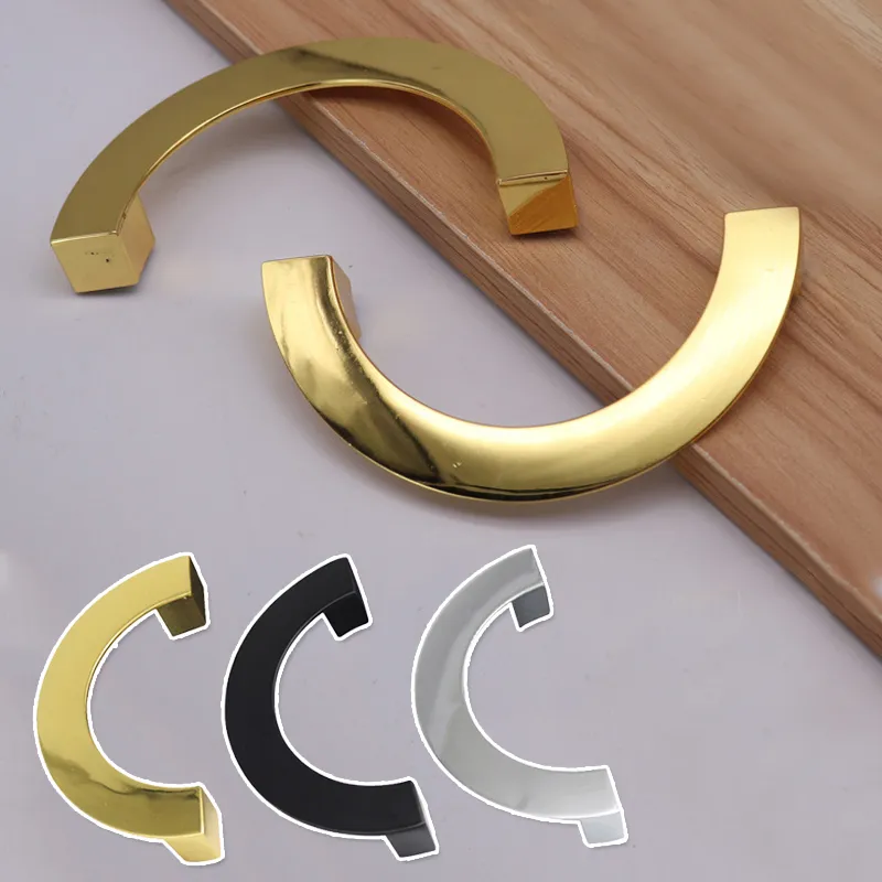 Semicircle Metal Handles Dresser Pull Drawer Knobs Black Golden Silvery  Furniture Cabinet Door Pulls from Dhgate Other Door Hardware - price 4.16