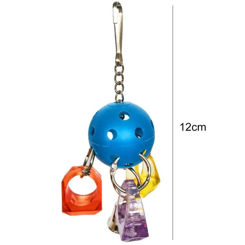 3pcs Fun Parrot jouet oiseau suspendu balle avec anneau résistant à la morsure Toy jouet interactif Parrot Traine Juguete Para Pajaros