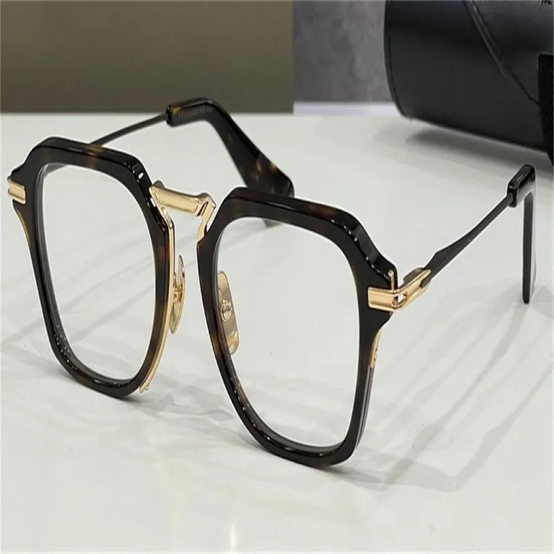 Nieuw modeontwerp Men Optische bril 413 K Gouden Plastic vierkante frame Vintage eenvoudige stijl Transparante brillen van brillen Top Kwaliteit Clear 2790