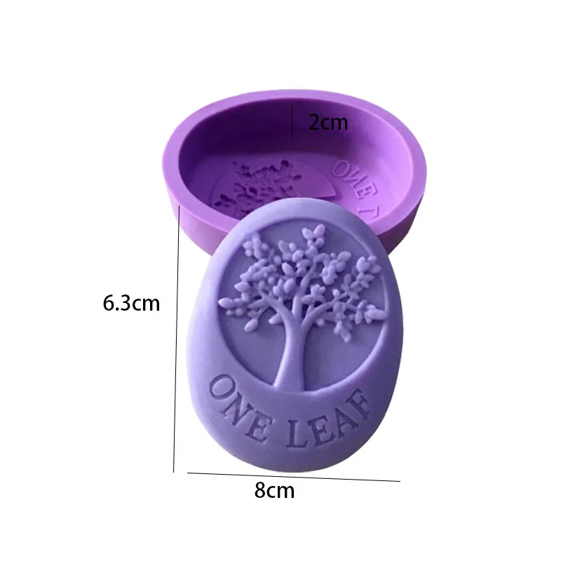 1 Stcs Oval Rechteck Silikonform baum geformte quadratische Seife Schimmelkünste und Kunsthandwerk Schokoladenkuchenform -Seifenherstellung Werkzeuge