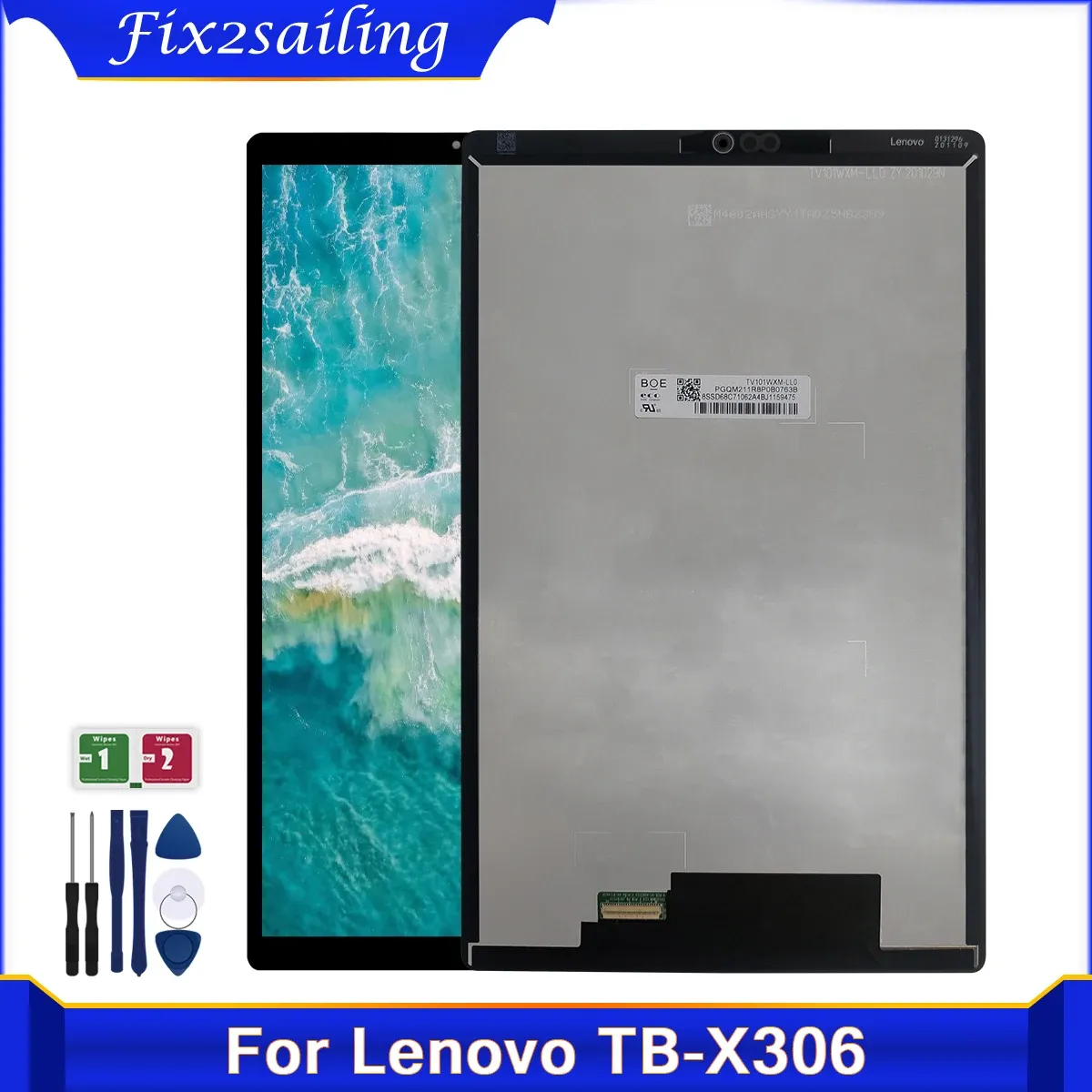 Panelen nieuw voor Lenovo Tab M10 HD 2e Gen TBX306F TBX306X TBX306 TB X306 LCD Display Touch Panel Screen Digitizer 100% Testassemblage