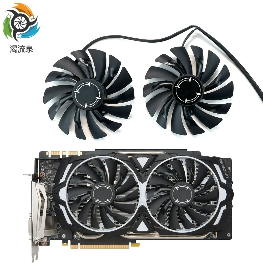 Pads New 2pcs/Set 95mm PLD10010S12HH COOLER FAN для MSI RADEON R9 380 ARMOR 2X GTX 1060/1070/1080 TI RX 470/570 RX580 Игровая карта