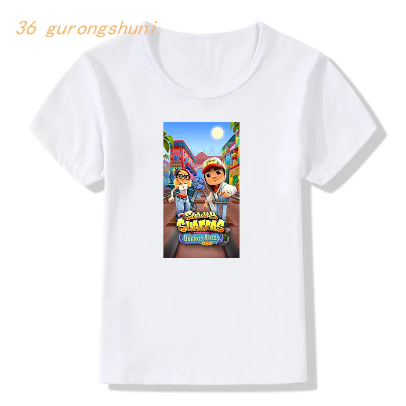 boy t shirt for girls tops subway surfers game children t-shirt graphic tee summer tops kids clothes girls 8 to 12 boys t shirts