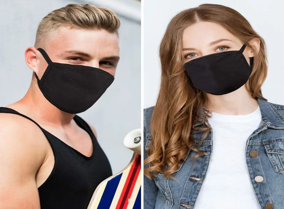 Unisex Black Face Maske wiederverwendbare Modemaske Anime Waschmasken wiederverwendbare Masken für das Radfahren Camping Travel für MEN2353807