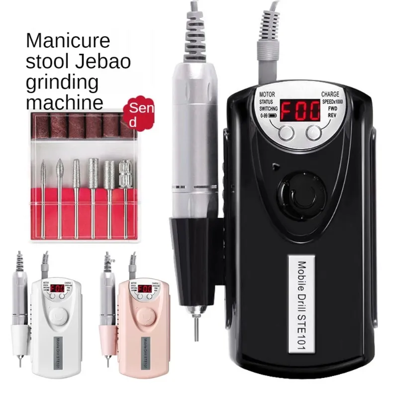 Nagelfilverktyg Set Manicure Nail Borr Machine Mill Cutter Nail Polisher Electric