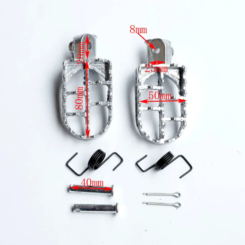 High quality practical Footrests Foot Pegs Pedals Set for PW50 PW80 Pit Dirt Bike SSR SDG X R 50 XR70 Pitr30