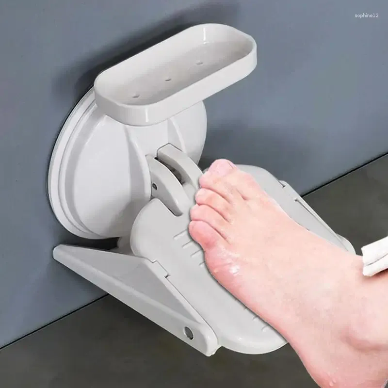 목욕 매트 샤워 발판 Padestral Pedal Pedal Legstool 욕실 발자국 벽면 장착 다리 대변 면도 세탁 화장실 선반.
