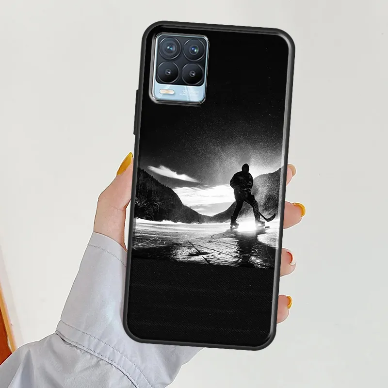 Hóquei no gelo para o OnePlus 10 Pro 9 Pro 9r 8t Nord2 Case de telefone para realme gt neo 2 mestre 8i c21 7 8 pro
