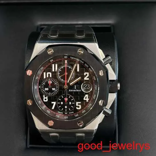 AP AP Wrist Watch Royal Oak Offshore Series 26470SO Précision Steel Ceramic Ring Vampire Mens Time Kisheendage Fashion Business Sports Machinery Sports Machinery