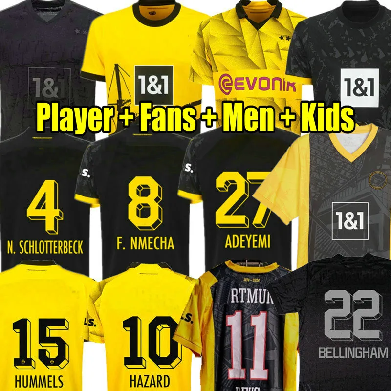 Hombre + Niños 19 20 21 Dortmund Borussia Reus Guerreiro Jerseys Fútbol 2019 2020 Blackout Sancho Hummels Haaland Sport Shirt 2020 Brandt