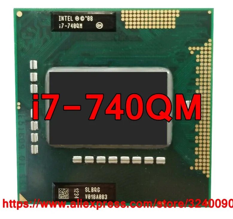 Processor Original LNTEL CORE I7 740QM 1,73 GHz2.93 GHz i7740Qm Quadcore i7 740Q PGA988 SLBQG Mobil CPU Laptop Processor Gratis frakt