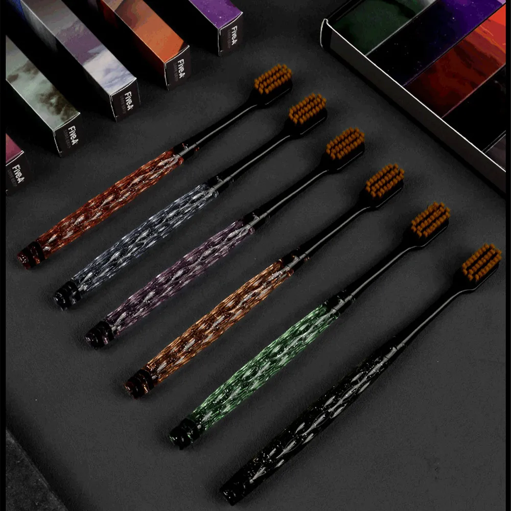 Colorful Crystal Handle Toothbrushes with Soft Bristles for Family ...