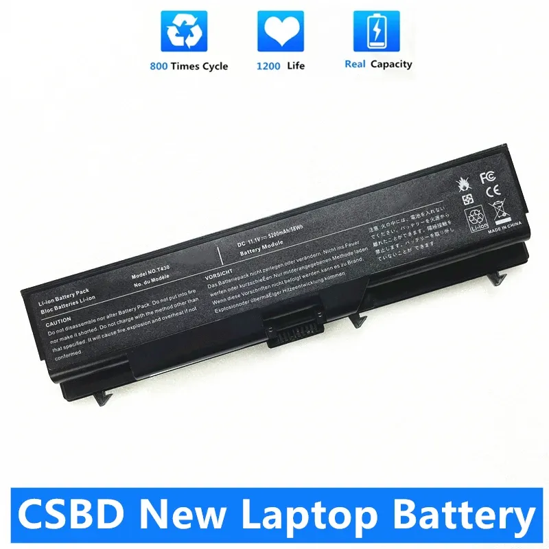 Piller CSBD Dizüstü Bilgisayar Pil OEM Lenovo ThinkPad L430 L530 T430 T430I T530 T530I W530I W530 51J0499 42T4753 57Y4185 45N1000 45N1001