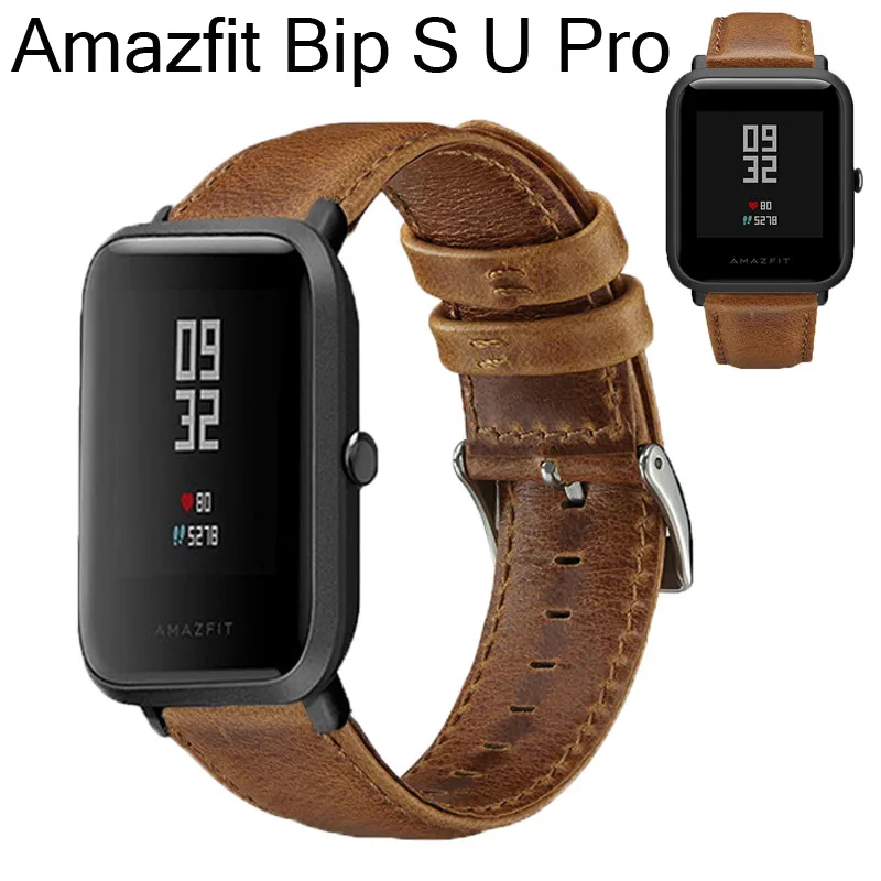 20mm Smart Watch Bands für Xiaomi Huami Amazfit bip lite s u Pro -Gurt Spots Lederarmbandgürtel für Amazfit GTS 2 2E Mini