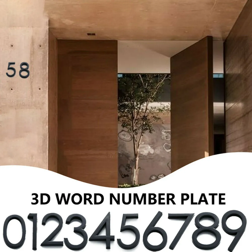 Numeros Casa zewnętrzny Absive Blosy 3D Dom Number Tabel Tale