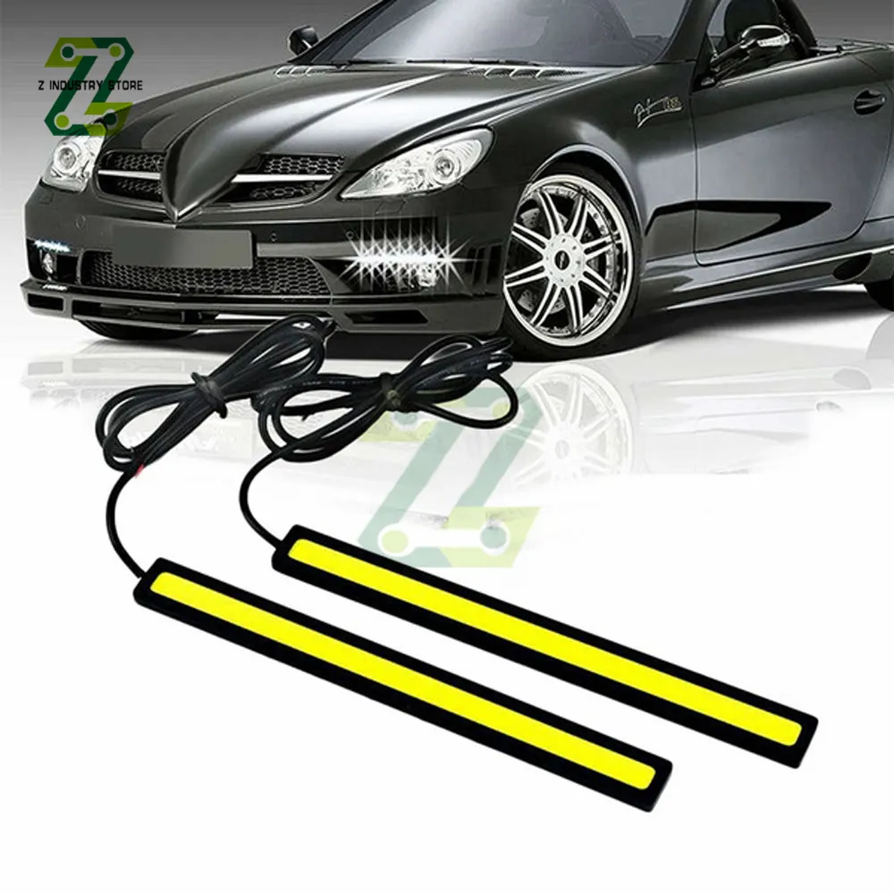 1Pcs 17CM Car LED Daytime Running Light 12 V Waterproof Super Bright COB Fog Car Light Car Decorative Lamps Strips Light