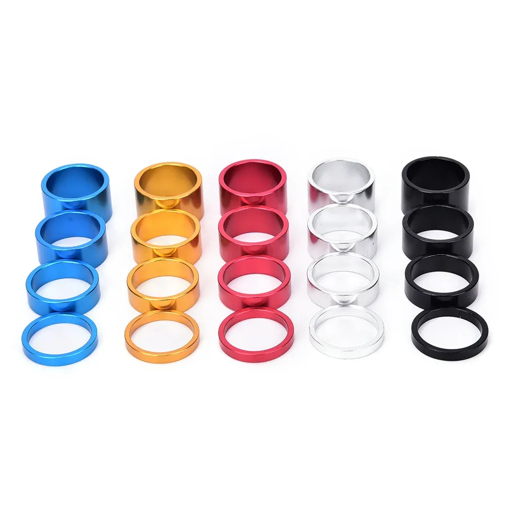 Aluminum Bike Headset Washer Mountain Bicycle Front Fork Washer Bike Stem Handlebar Spacers Ring Gasket 4pcs/set