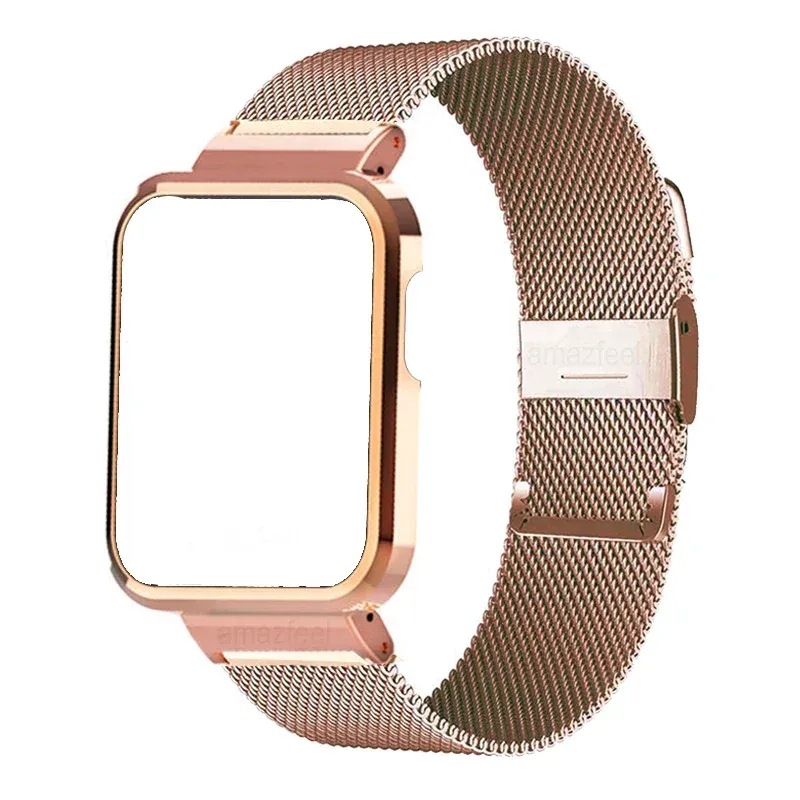 Smart Watch Screen Protector Metal Case With Rhinestone Band
